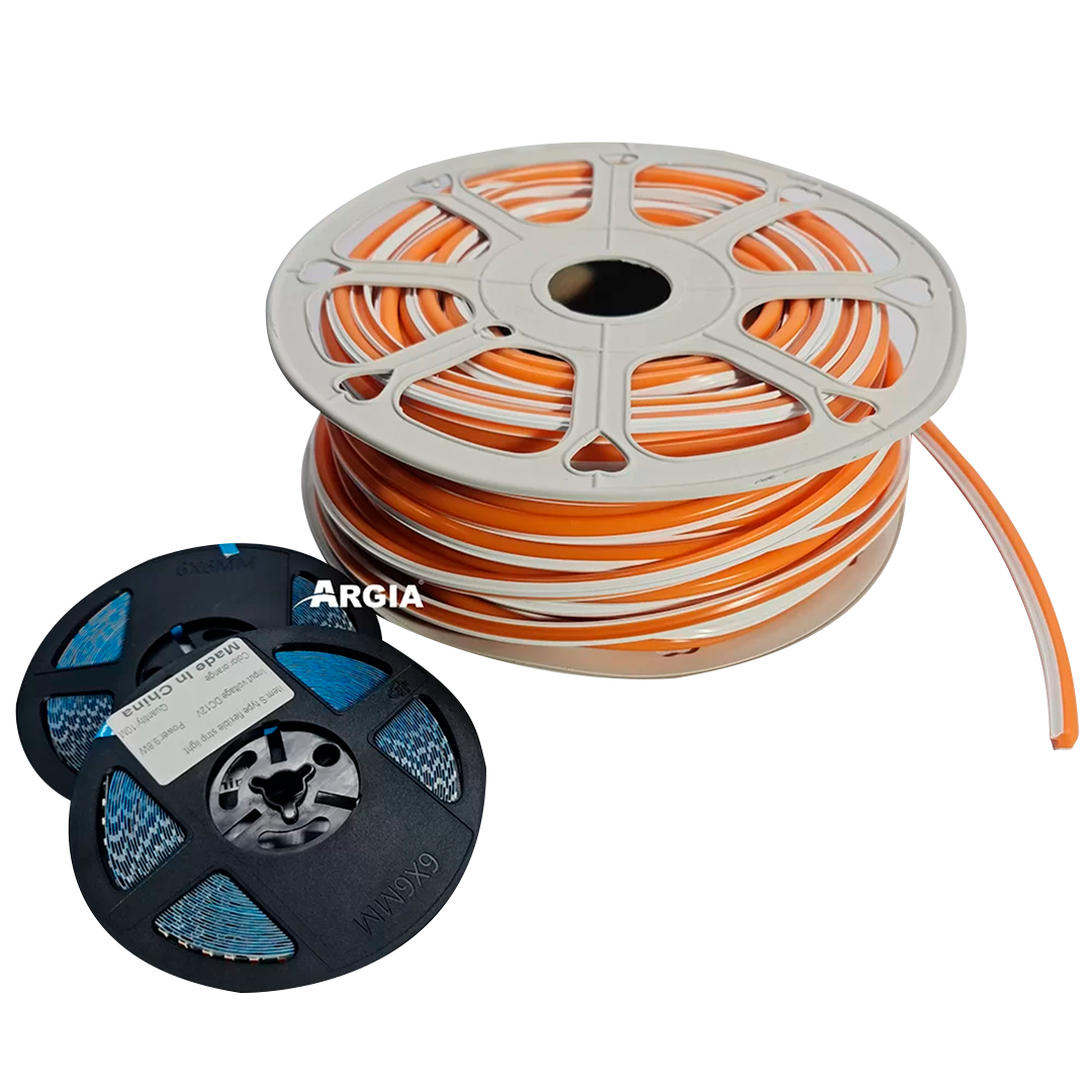 CLICK NEON FLEX 120LED 9,8W – LARANJA 2° GERAÇÃO - sem fundo